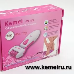 Роликовая пилка для ног Kemei-2502. Доставка 0 руб