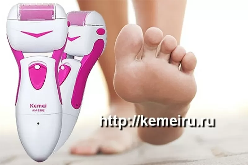 Роликовая пилка для ног Kemei-2502. Доставка 0 руб 4