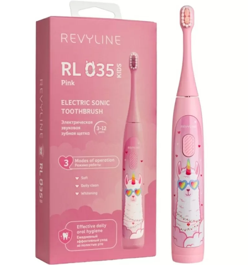 Звуковая щетка Revyline RL 035 Kids,  розовая